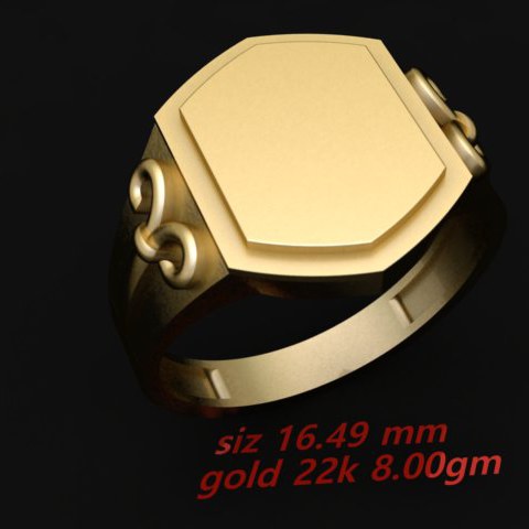 Cad Plain Gents Ring (CPGR1454)