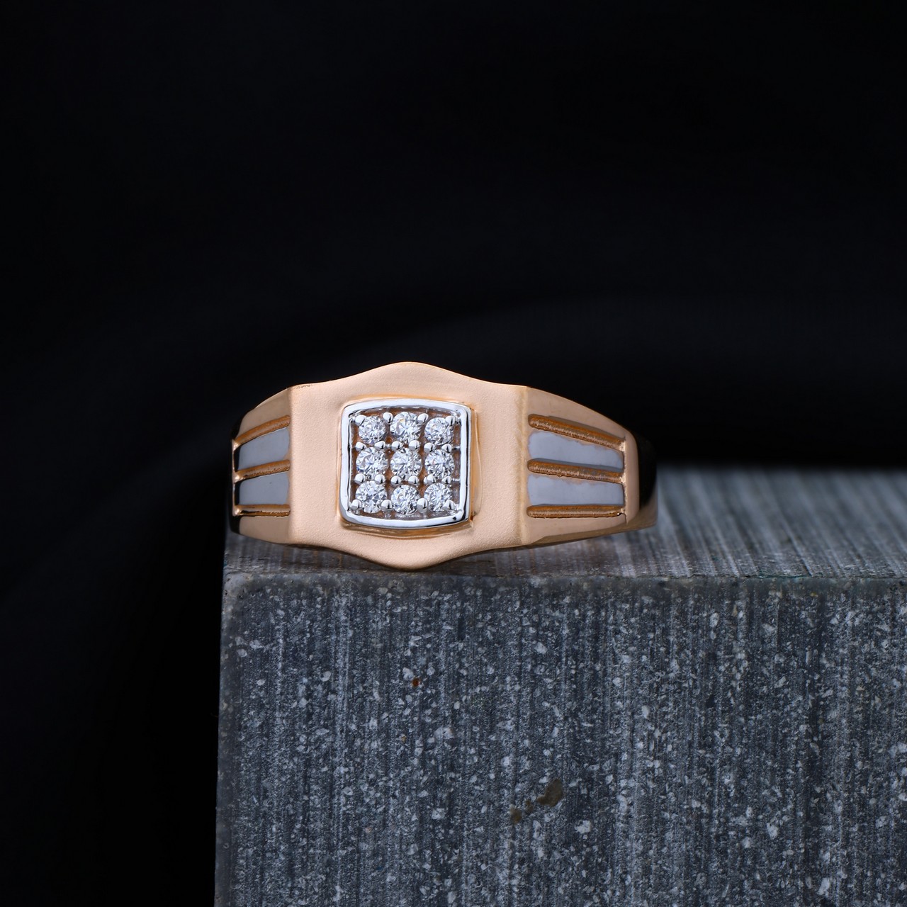 Rose Gold Gents Ring (RGR4388)