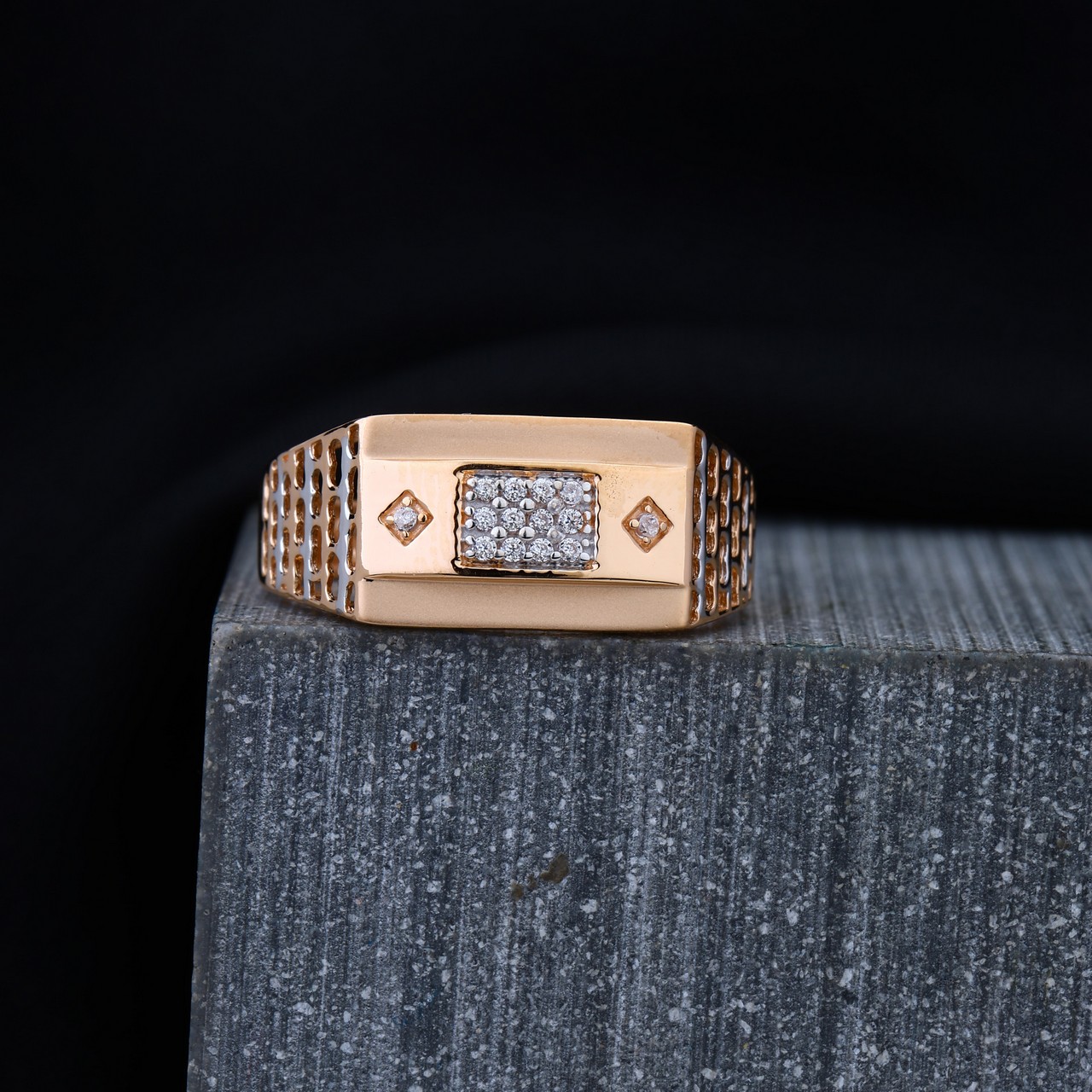 Rose Gold Gents Ring (RGR6077)