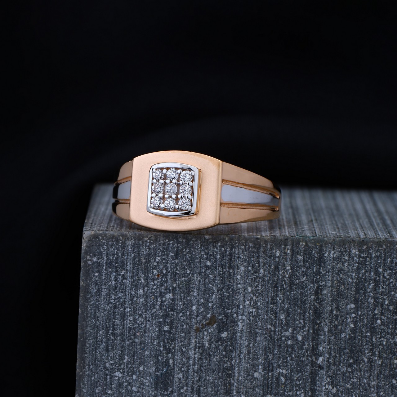 Rose Gold Gents Ring (RGR4390)