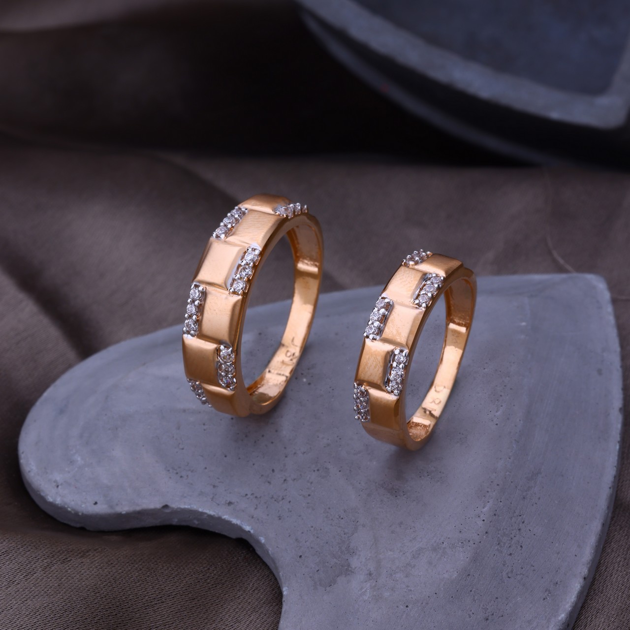 Rose Gold Couple Ring (CR2875)