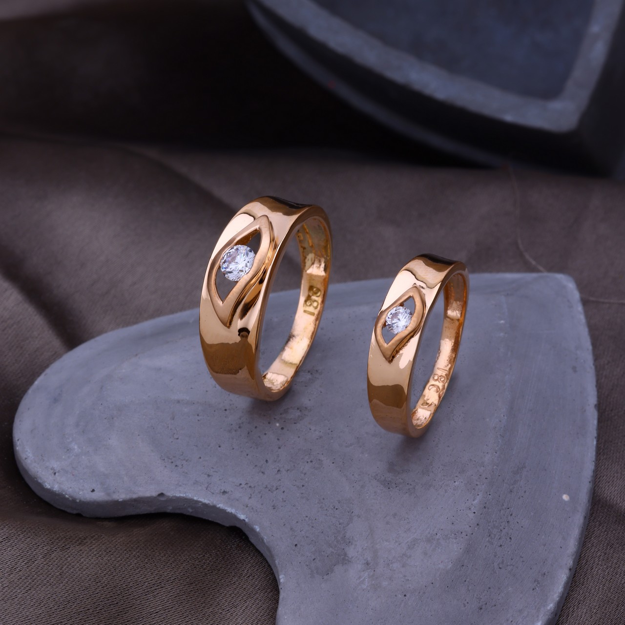 Rose Gold Couple Ring (CR2863)