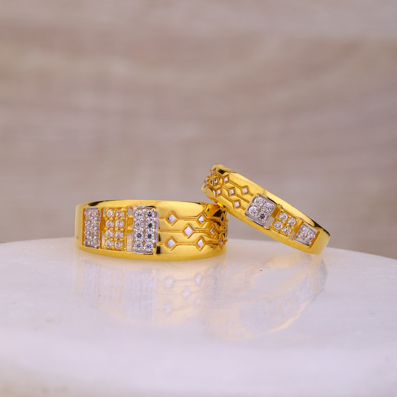 CZ Couple Ring (CR4816)
