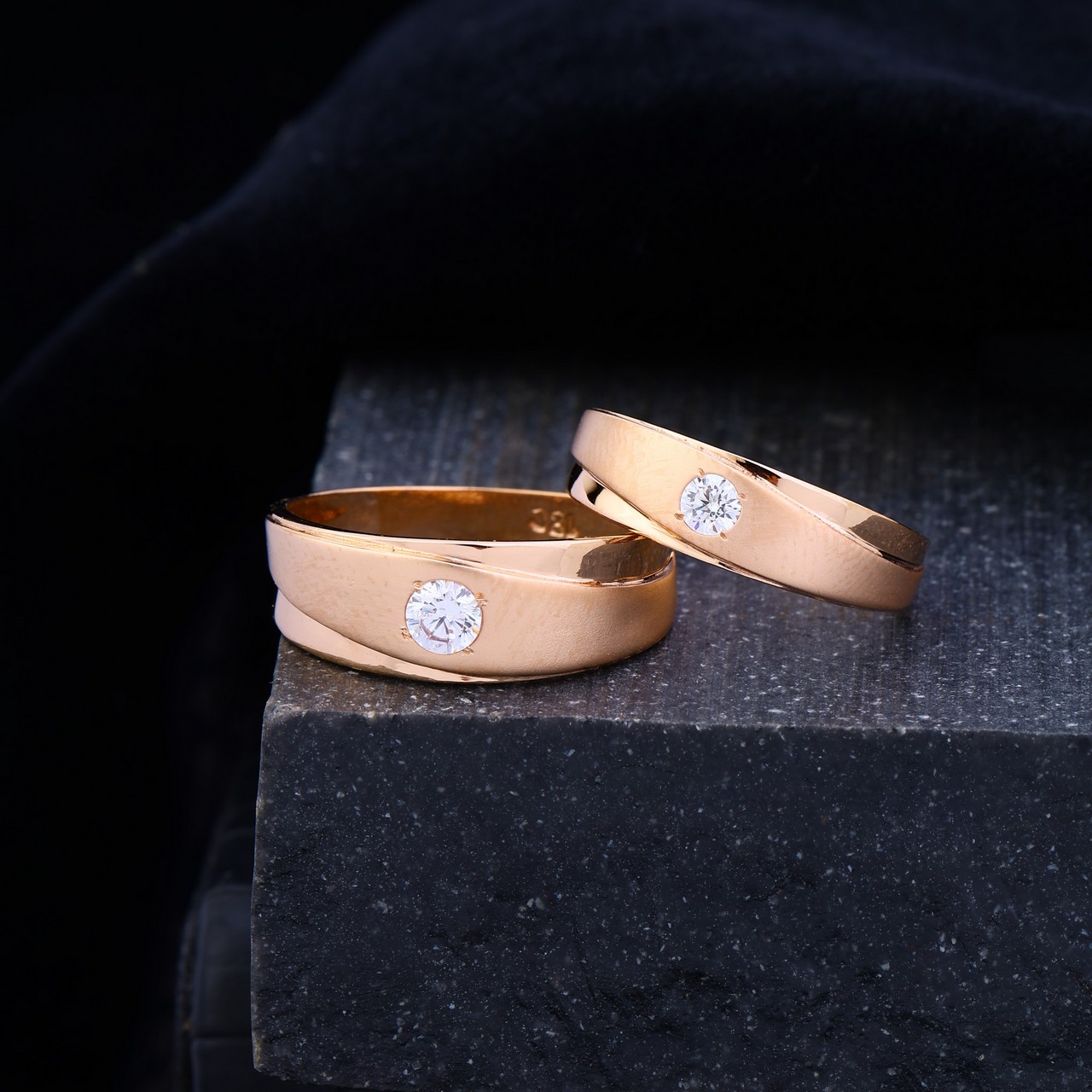 Rose Gold Couple Ring (RCR5289)