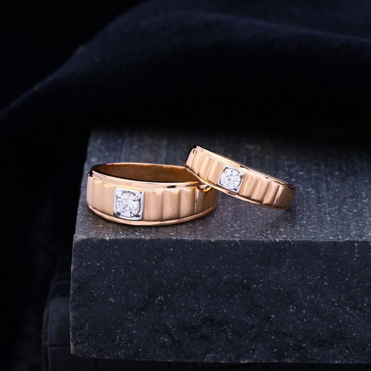 Rose Gold Couple Ring (RCR5122)