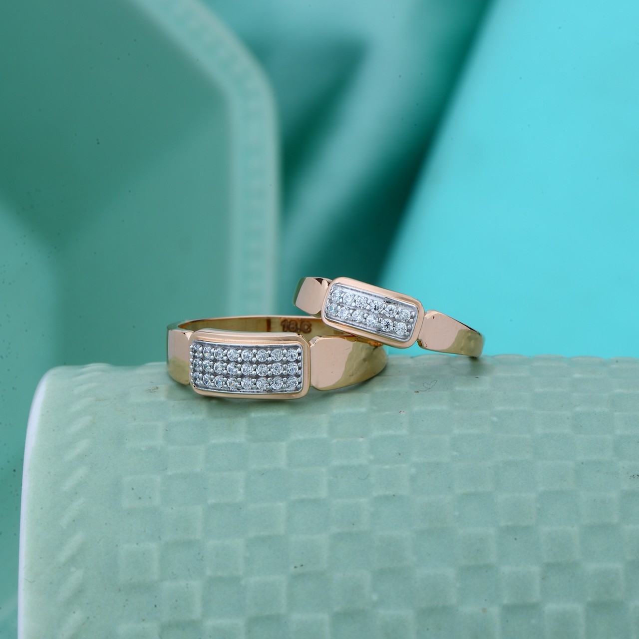 Rose Gold Couple Ring(RCR5973)