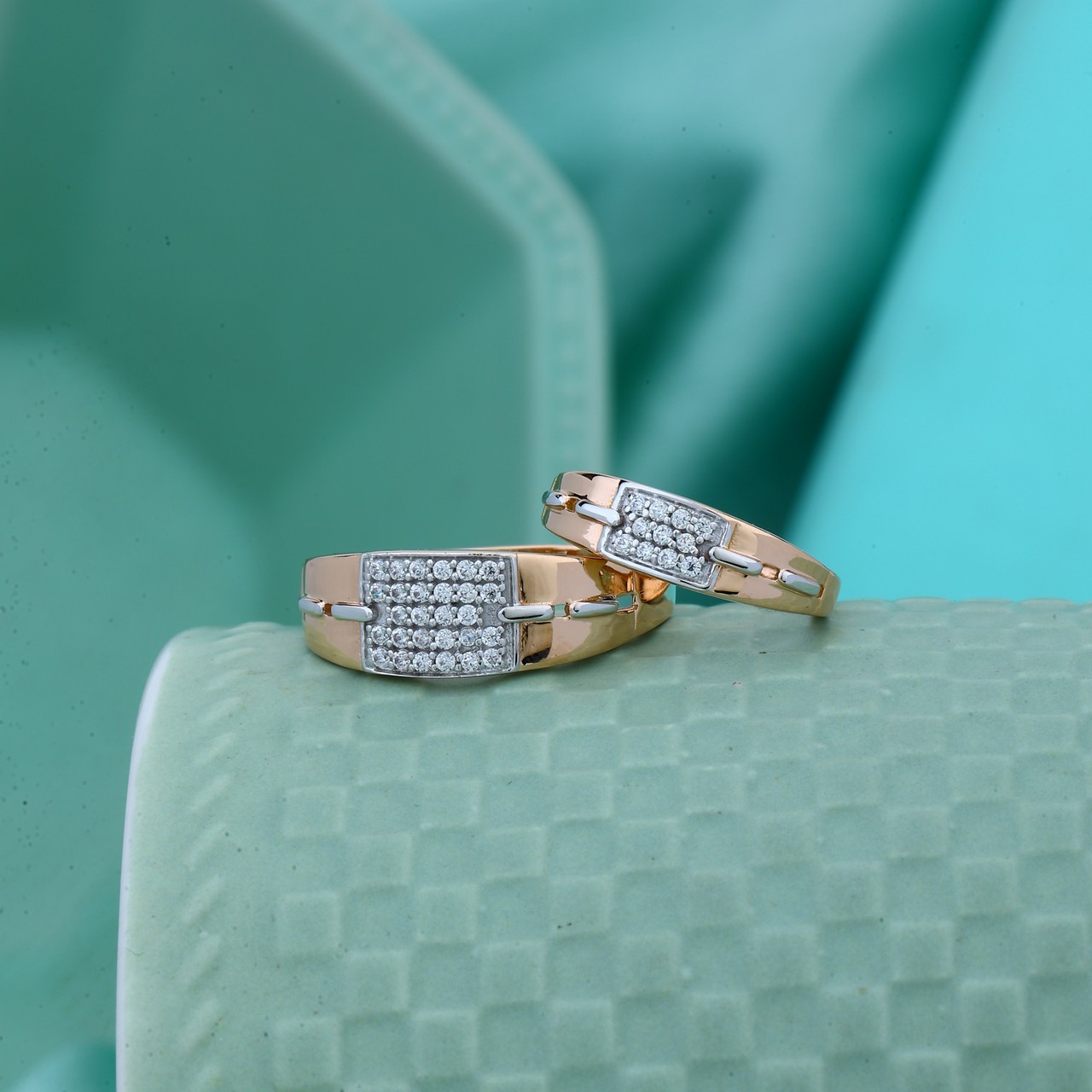 Rose Gold Couple Ring(RCR5976)