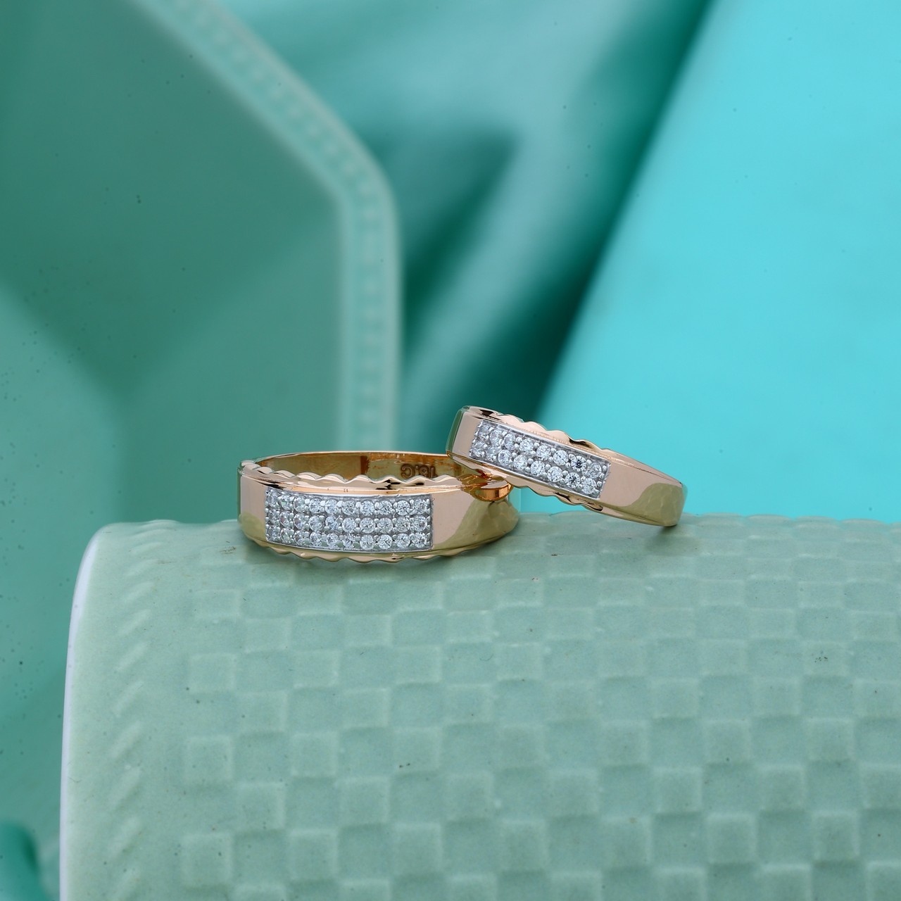 Rose Gold Couple Ring(CGR5977)