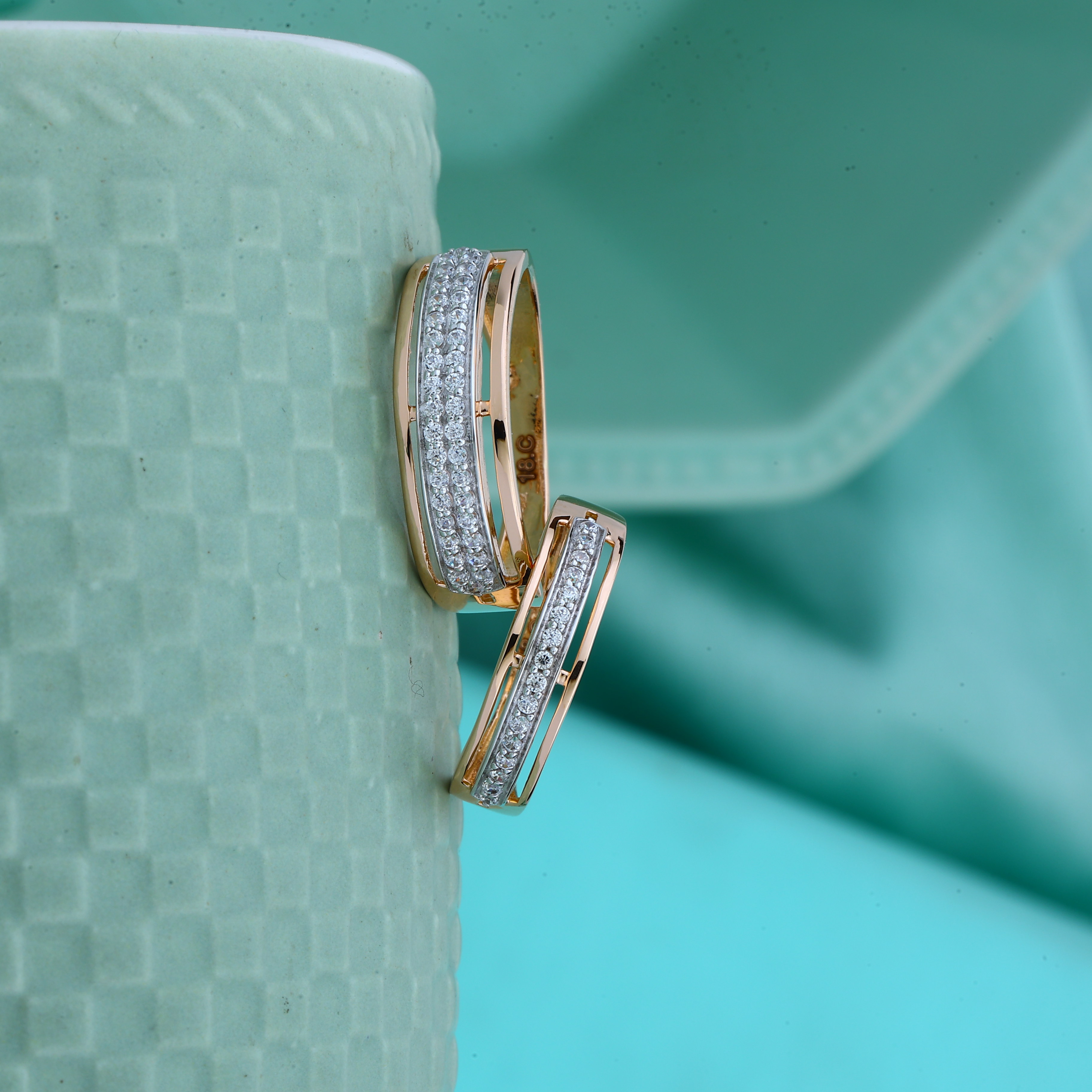  Rose Gold Couple Ring(RCR5984)