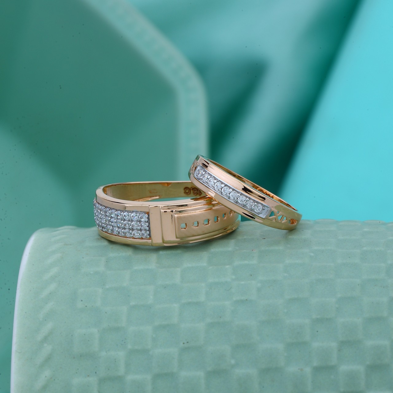 Rose Gold Couple Ring(RCR5986)