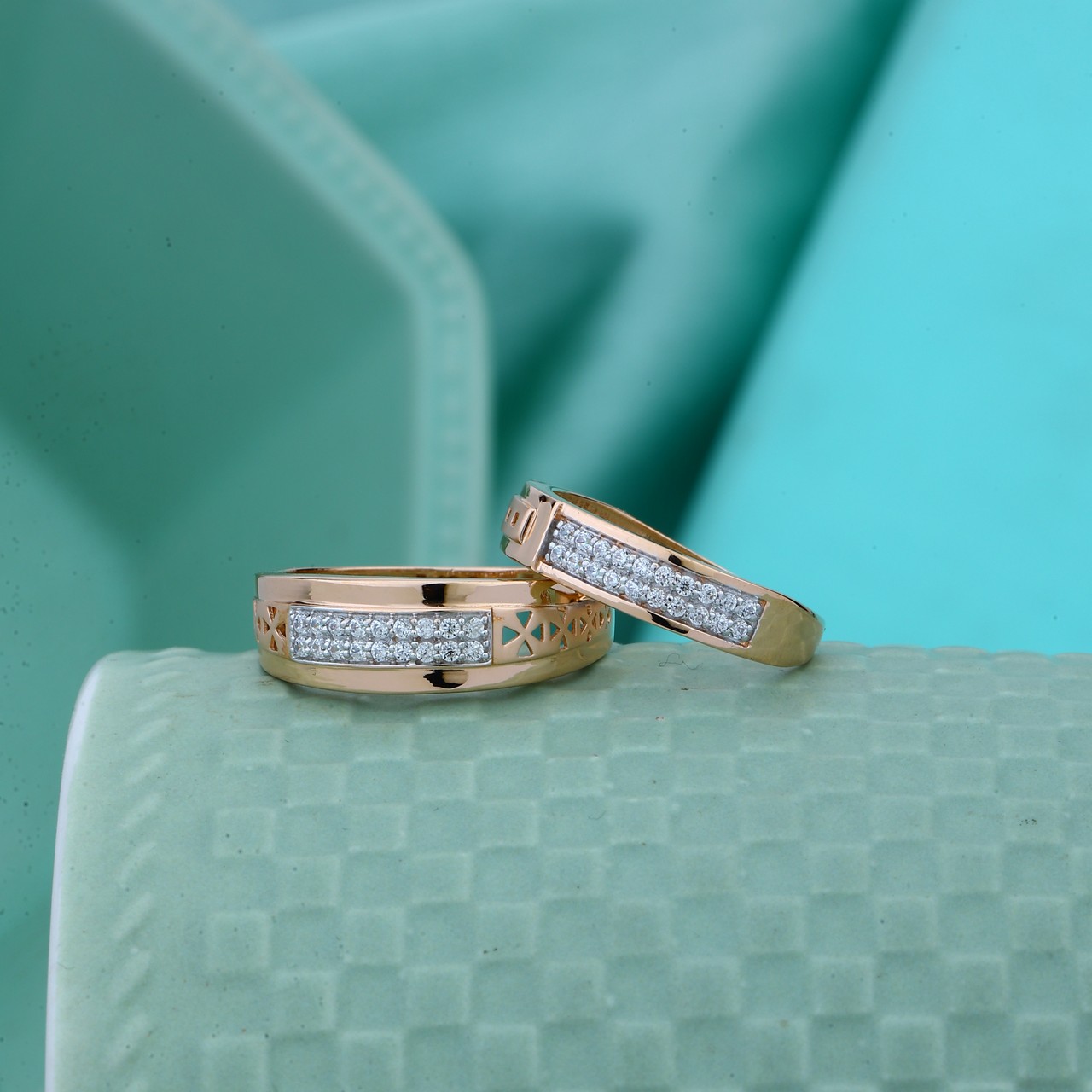Rose Gold Couple Ring(RCR5988)