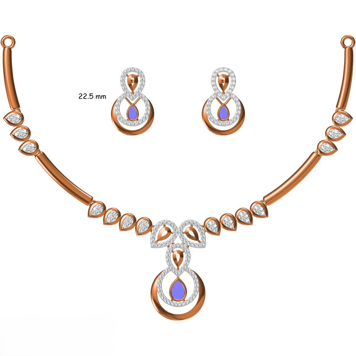 CAD CZ NECKLACE  (CN05)