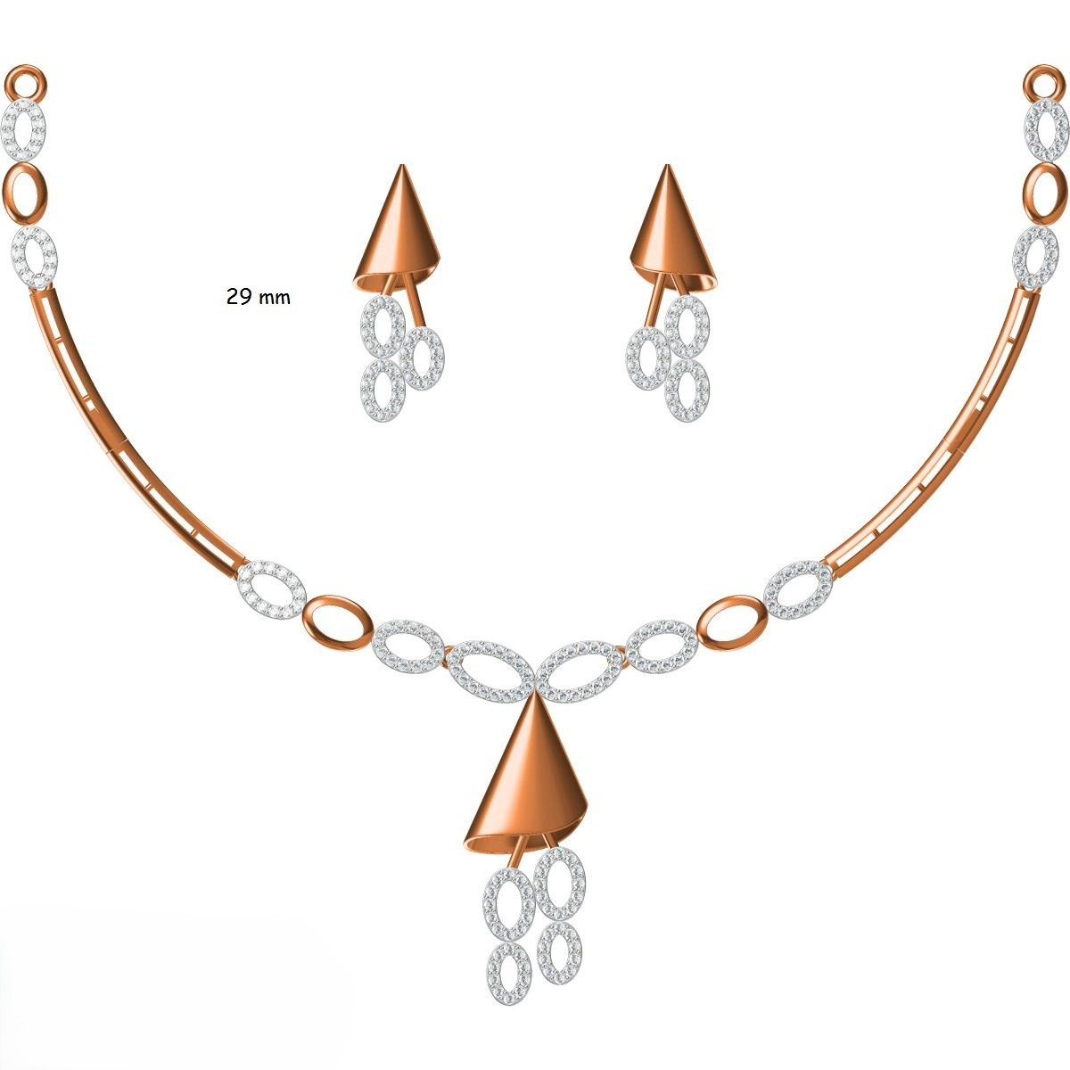 CAD CZ NECKLACE  (CN06)
