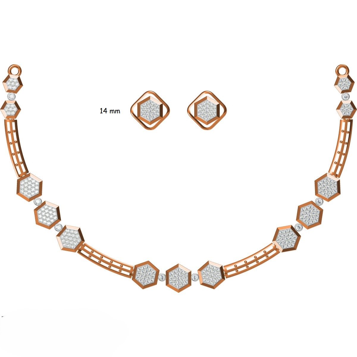 CAD CZ NECKLACE  (CN10)