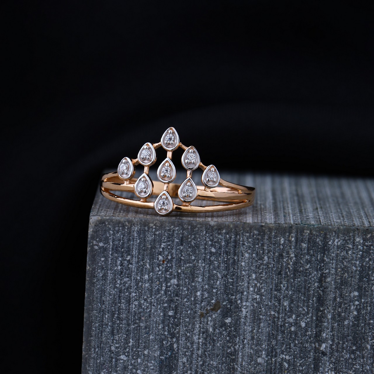 Rose Gold Ladies Ring (RLR16057)