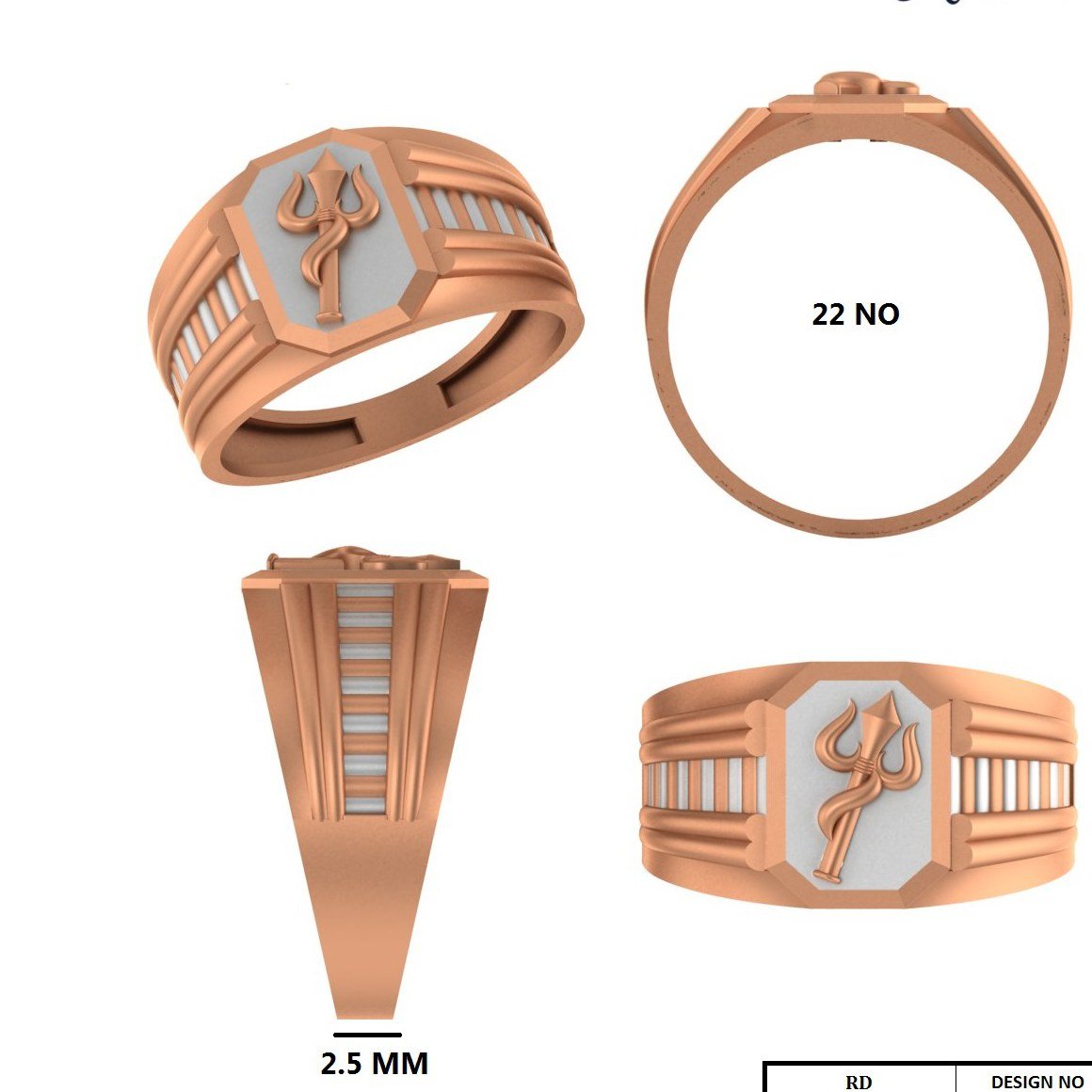 PAPER CASTING GENTS RING  (GR070)