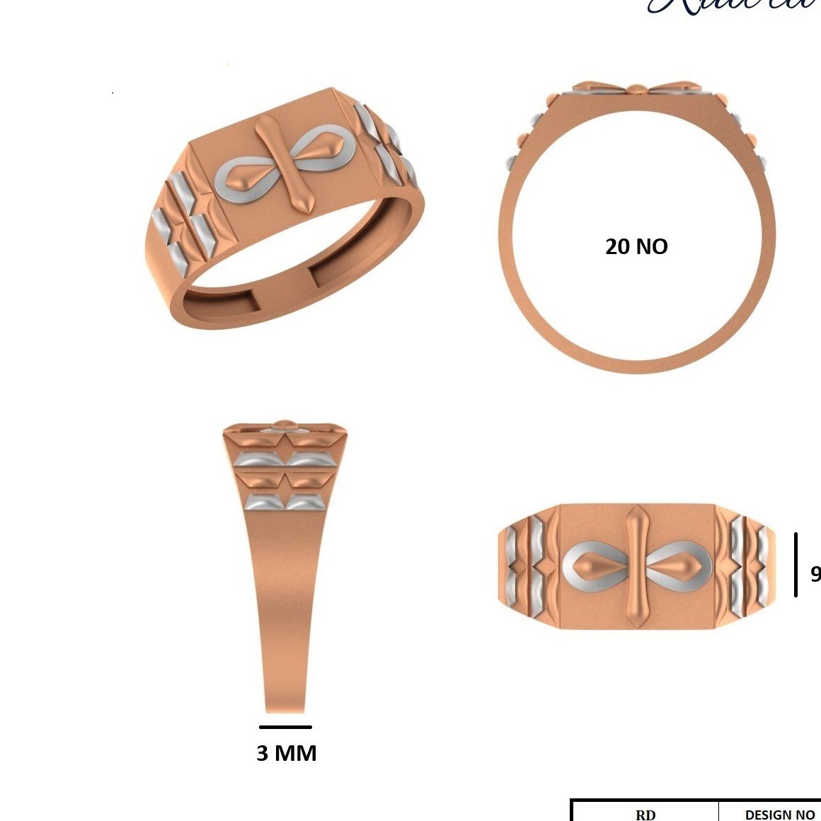 PAPER CASTING GENTS RING  (GR081)