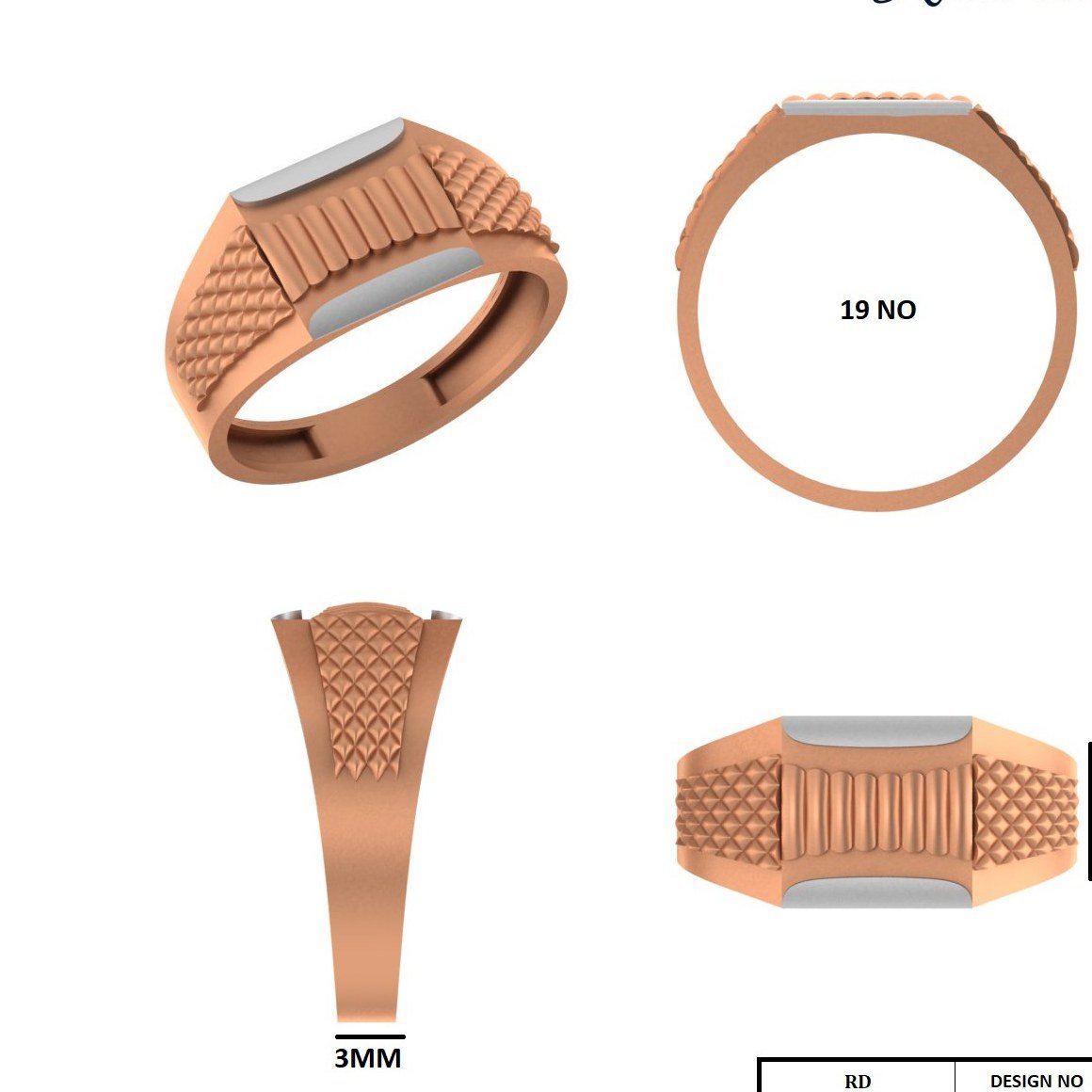 PAPER CASTING GENTS RING  (GR102)
