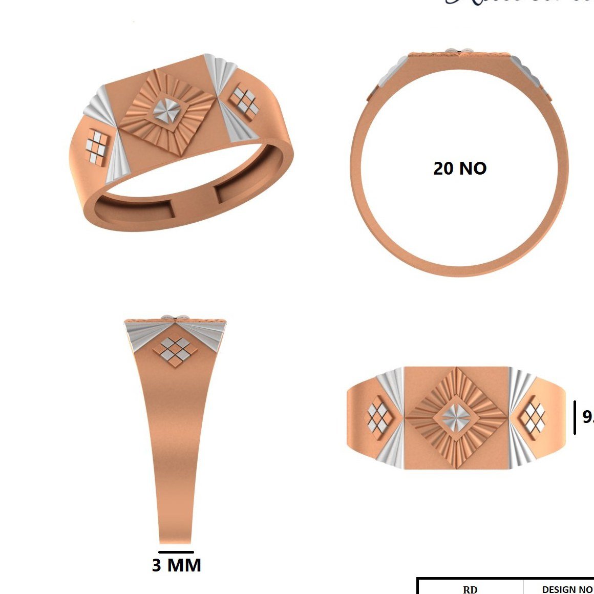 PAPER CASTING GENTS RING  (GR104)