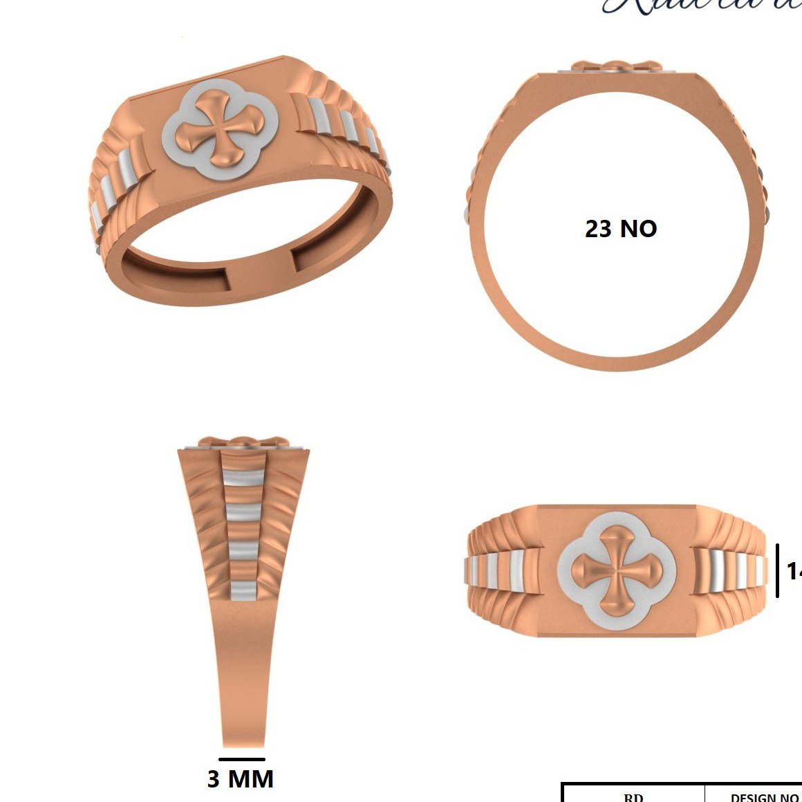 PAPER CASTING GENTS RING  (GR108)