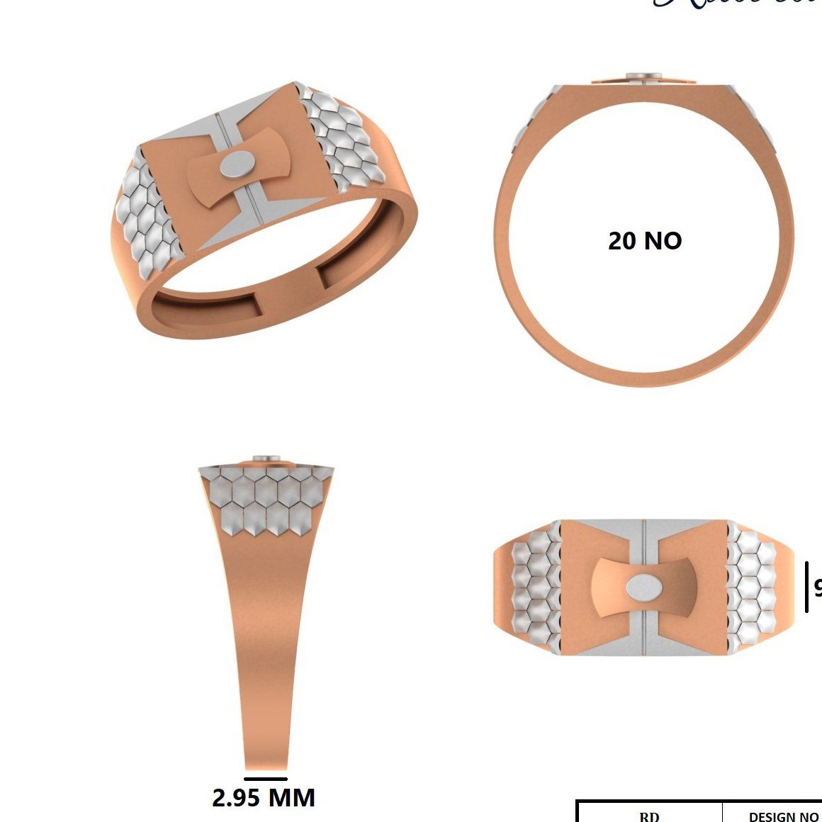PAPER CASTING GENTS RING  (GR111)