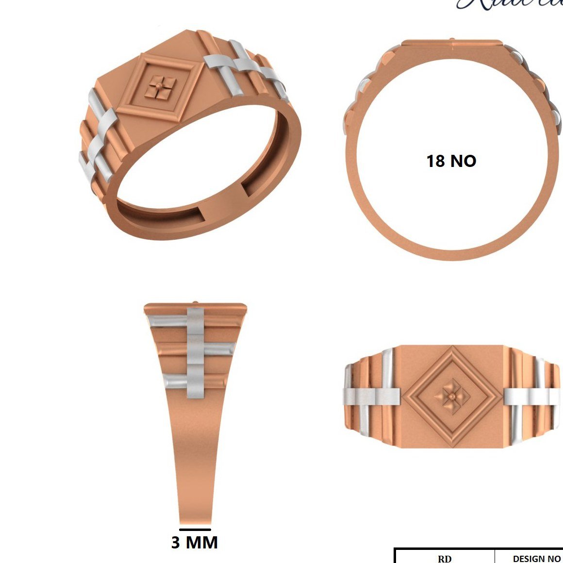 PAPER CASTING GENTS RING  (GR115)