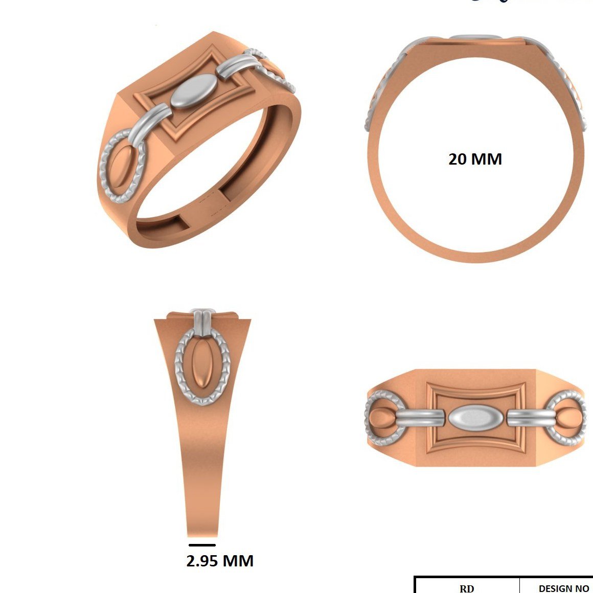 PAPER CASTING GENTS RING  (GR121)