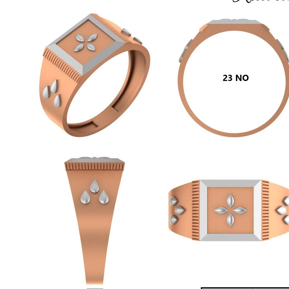 PAPER CASTING GENTS RING  (GR136)